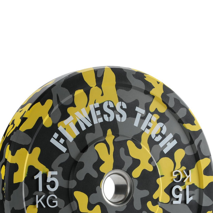 Disco Bumper Plate Camuflaje Flecks Alta Resistencia - Fitness Tech