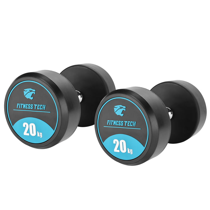 Dumbbell Set 9 pares + Halteres Hexagonais 2,5kg a 20kg