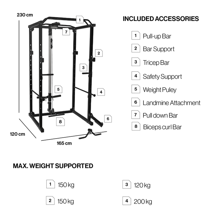 Power Rack Squat / Cage Squat